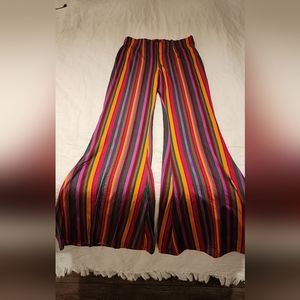 FREE PEOPLE STRETCH PANTS STRIPED 70s Flared bottom Never Worn